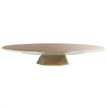My Glass Studio Wedding Cake Stand, Brown - Set of 2 - Dia: 60 cm, H: 11 cm