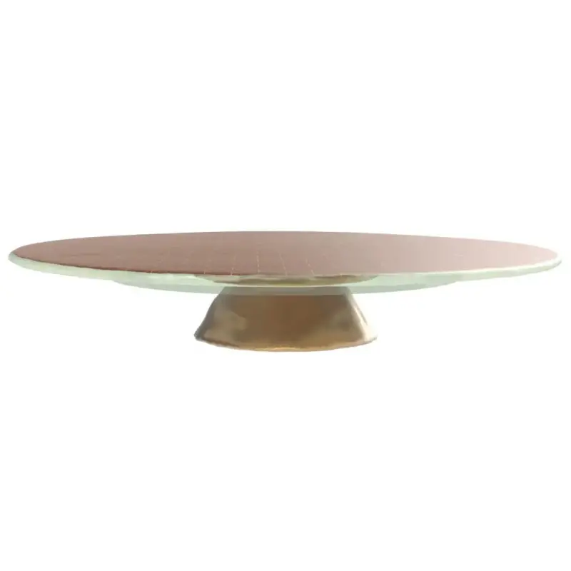 My Glass Studio Wedding Cake Stand, Brown - Set of 2 - Dia: 60 cm, H: 11 cm