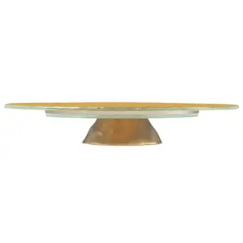 My Glass Studio Wedding Cake Stand, Gold - Set of 2 - Dia: 60 cm, H: 11 cm