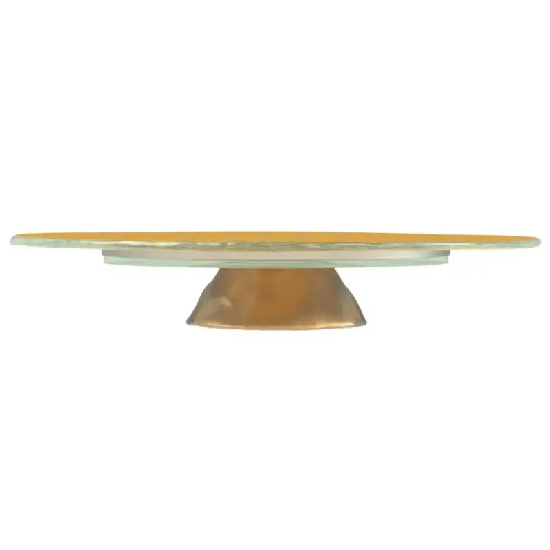 My Glass Studio Wedding Cake Stand, Gold - Set of 2 - Dia: 60 cm, H: 11 cm