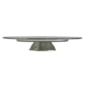 My Glass Studio Wedding Cake Stand, Grey - Set of 2 - Dia: 60 cm, H: 11 cm