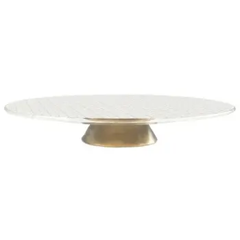 My Glass Studio Wedding Cake Stand, White - Set of 2 - Dia: 60 cm, H: 11 cm