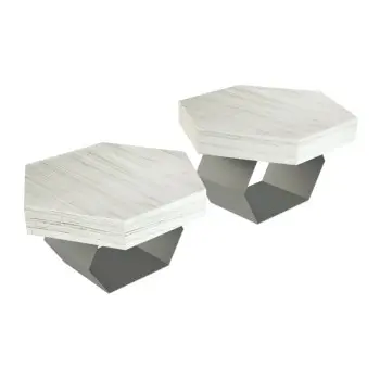 My Glass Studio Food Display Risers, Grey - Set of 2 - 55.0 x 26.0 x 17 cm