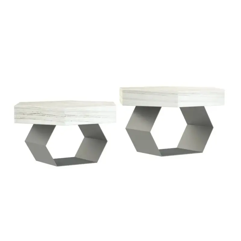 My Glass Studio Food Display Risers, Grey - Set of 2 - 55.0 x 26.0 x 17 cm