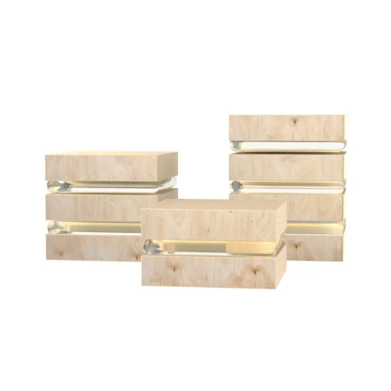 My Glass Studio Food Display Risers, Clear - 53.0 x 17.5 x 21 cm