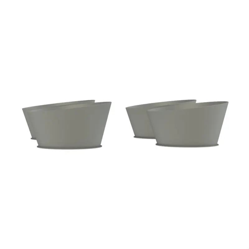 My Glass Studio Food Display Risers, Grey - Set of 2 - Dia: 64 cm, H: 9 cm