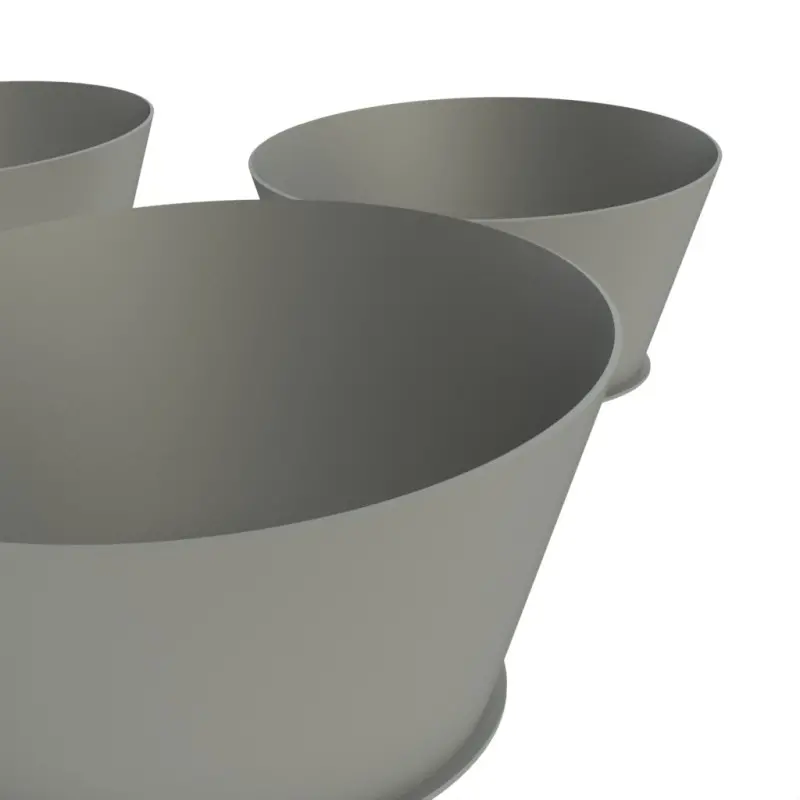 My Glass Studio Food Display Risers, Grey - Set of 2 - Dia: 64 cm, H: 9 cm