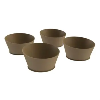 My Glass Studio Food Display Risers, Brown - Set of 2 - Dia: 64 cm, H: 9 cm