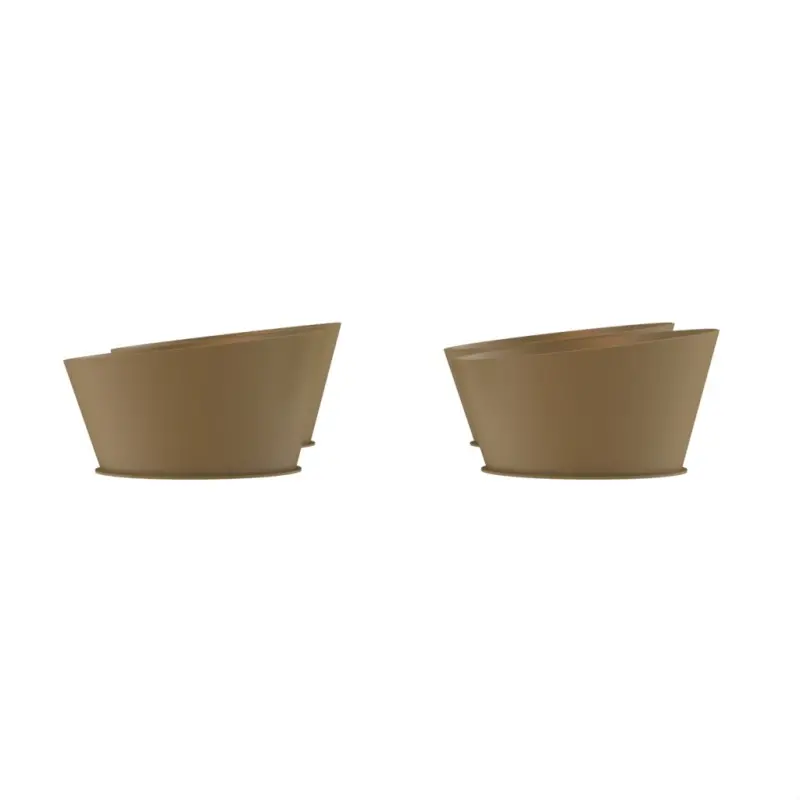 My Glass Studio Food Display Risers, Brown - Set of 2 - Dia: 64 cm, H: 9 cm