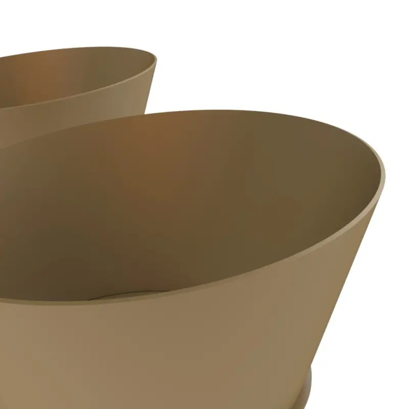 My Glass Studio Food Display Risers, Brown - Set of 2 - Dia: 64 cm, H: 9 cm