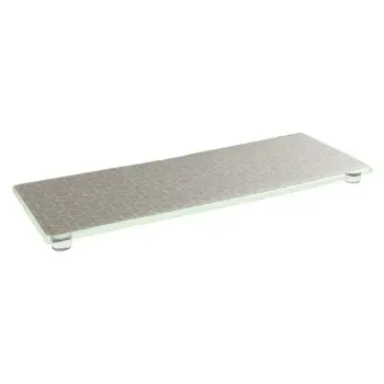 My Glass Studio Footed Board, Grey - Set of 3 - 35.5 x 13.0 x 2 cm