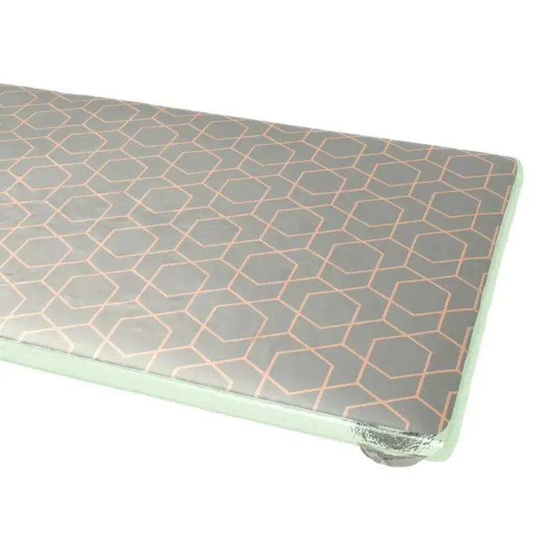 My Glass Studio Footed Board, Grey - Set of 3 - 35.5 x 13.0 x 2 cm