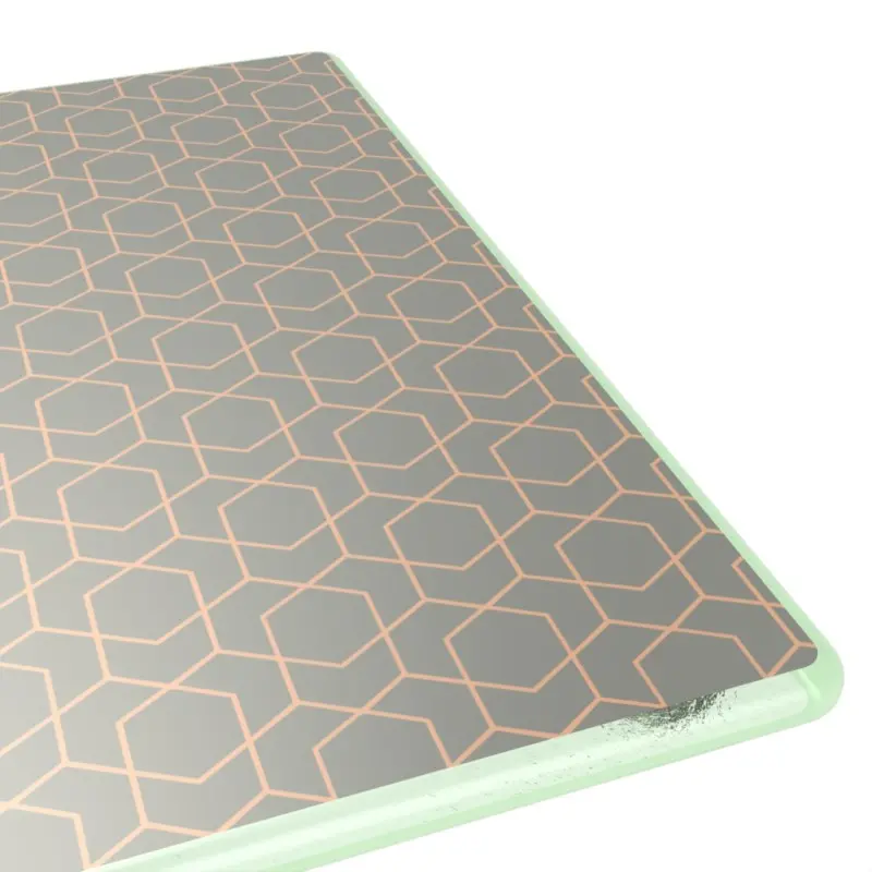 My Glass Studio Footed Board, Grey - Set of 6 - 22.0 x 22.0 x 2.0 cm