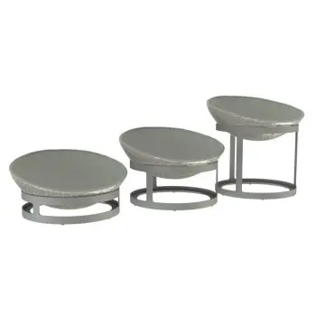 My Glass Studio Serving Bowl & Stand, Grey - 80.0 x 25.0 x 25.0 cm