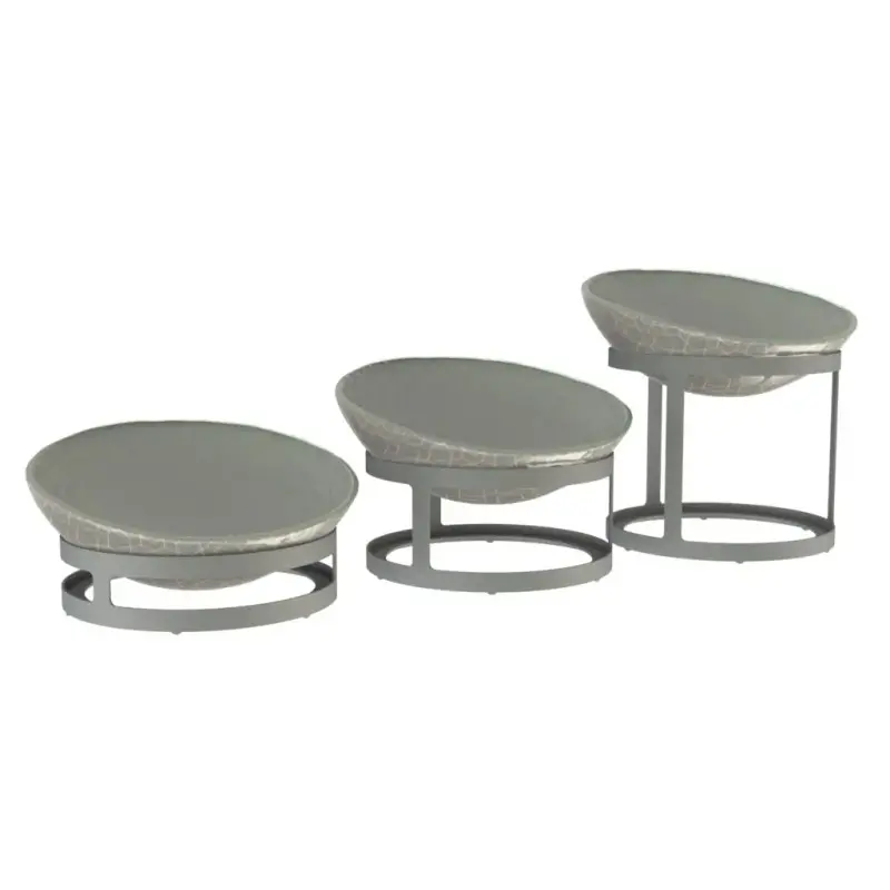 My Glass Studio Serving Bowl & Stand, Grey - 80.0 x 25.0 x 25.0 cm