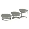 My Glass Studio Serving Bowl & Stand, Grey - 80.0 x 25.0 x 25.0 cm