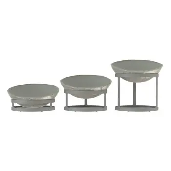 My Glass Studio Serving Bowl & Stand, Grey - 80.0 x 25.0 x 25.0 cm