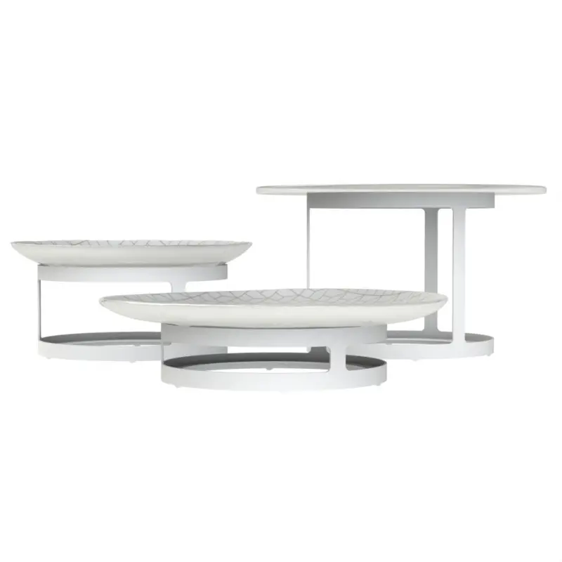 My Glass Studio Tiered Serving Platter, White - 63.0 x 60.0 x 19 cm