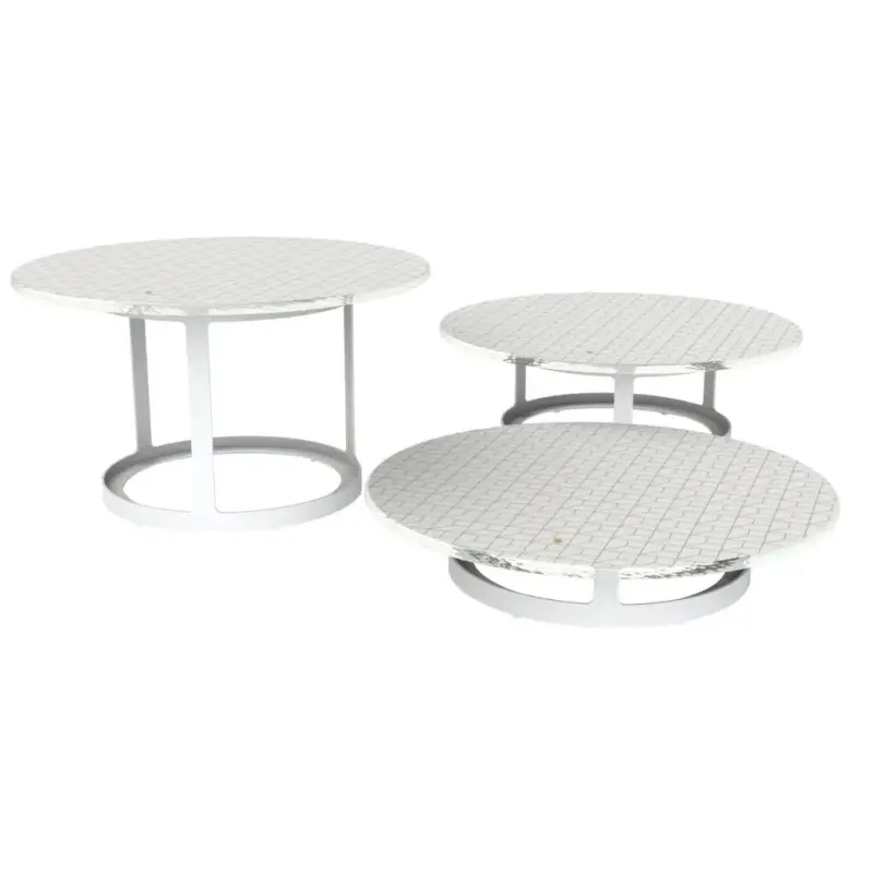 My Glass Studio Tiered Platter, White - Dia: 19 cm, H: 18 cm