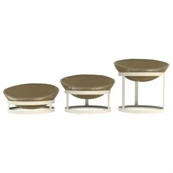 My Glass Studio Serving Bowl & Stand, Natural - 80.0 x 25.0 x 25.0 cm