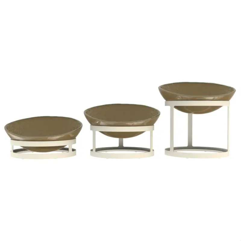 My Glass Studio Serving Bowl & Stand, Natural - 80.0 x 25.0 x 25.0 cm