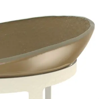 My Glass Studio Serving Bowl & Stand, Natural - 80.0 x 25.0 x 25.0 cm