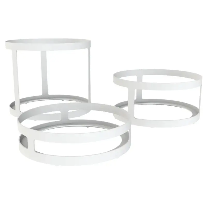 My Glass Studio Food Display Risers, White - Dia: 21 cm, H: 18 cm