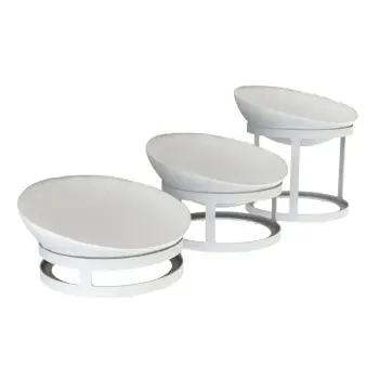 My Glass Studio Serving Bowl & Stand, White - 80.0 x 25.0 x 25.0 cm