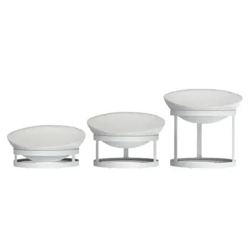 My Glass Studio Serving Bowl & Stand, White - 80.0 x 25.0 x 25.0 cm