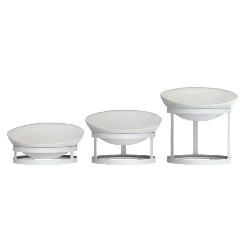 My Glass Studio Serving Bowl & Stand, White - 80.0 x 25.0 x 25.0 cm