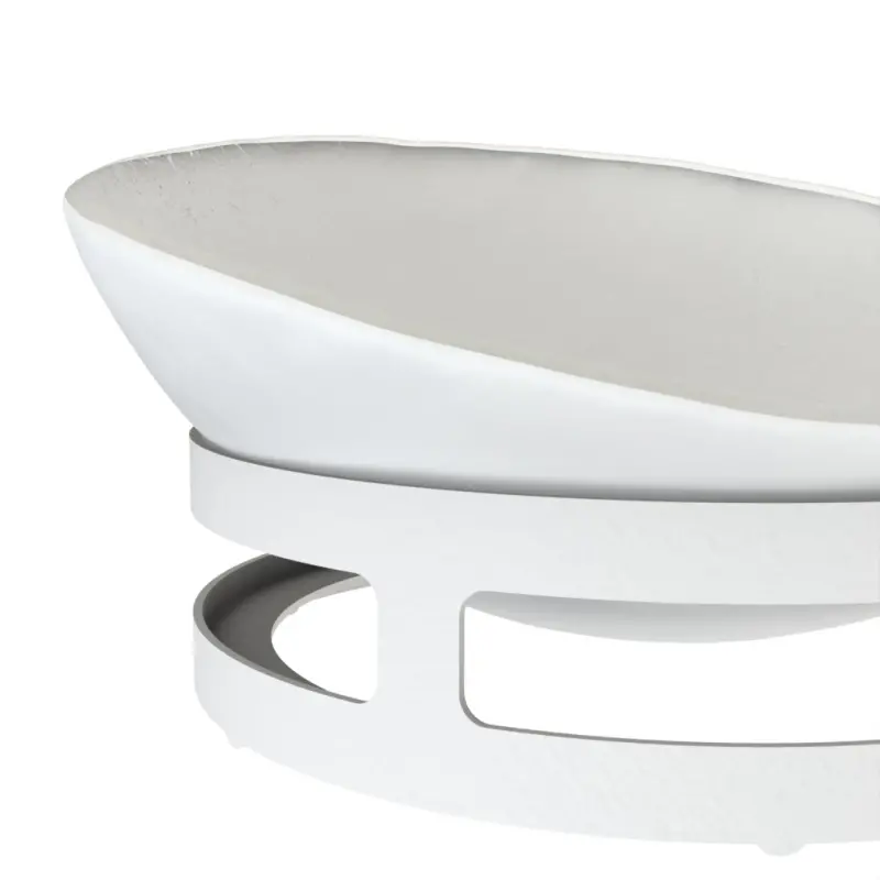 My Glass Studio Serving Bowl & Stand, White - 80.0 x 25.0 x 25.0 cm