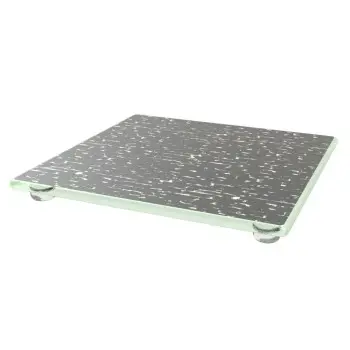 My Glass Studio Footed Board, Grey - Set of 6 - 22.0 x 22.0 x 2.0 cm