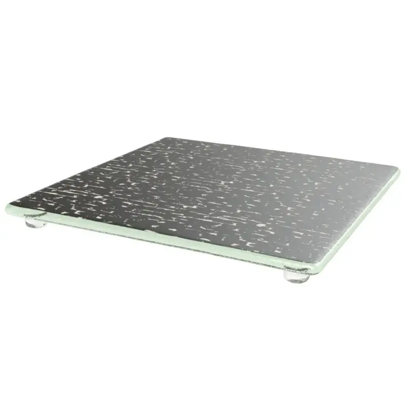 My Glass Studio Serving Platter, Grey - Set of 8 - 27.2 x 27.2 x 2.2 cm