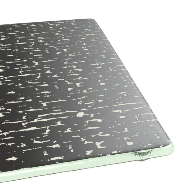 My Glass Studio Serving Platter, Grey - Set of 8 - 27.2 x 27.2 x 2.2 cm