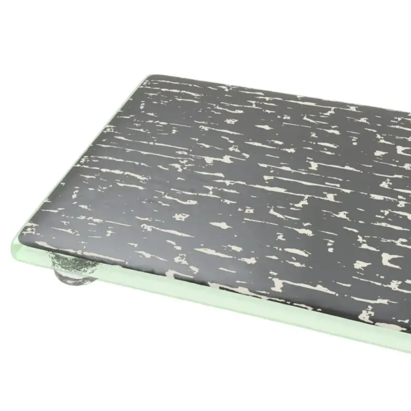 My Glass Studio Serving Platter, Grey - Set of 3 - 35.5 x 13.0 x 2 cm