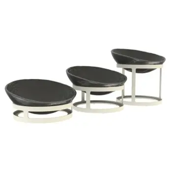 My Glass Studio Serving Bowl & Stand, Grey - 80.0 x 25.0 x 25.0 cm