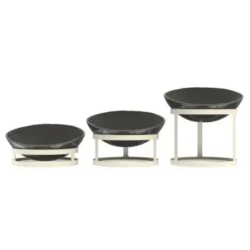 My Glass Studio Serving Bowl & Stand, Grey - 80.0 x 25.0 x 25.0 cm