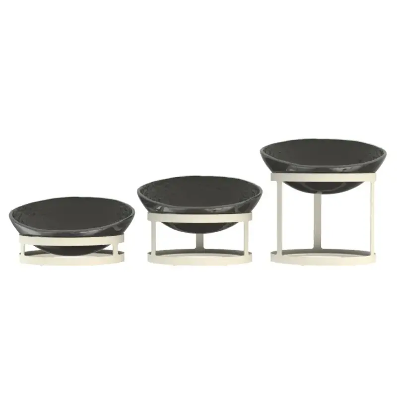 My Glass Studio Serving Bowl & Stand, Grey - 80.0 x 25.0 x 25.0 cm