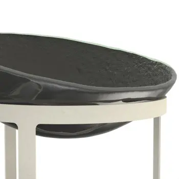 My Glass Studio Serving Bowl & Stand, Grey - 80.0 x 25.0 x 25.0 cm