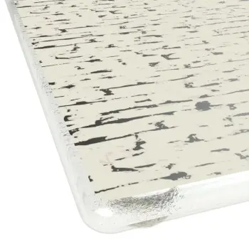 My Glass Studio Footed Board, Cream - Set of 6 - 22.0 x 22.0 x 2.0 cm