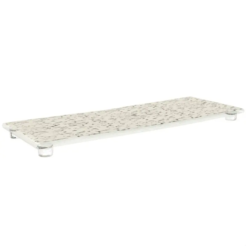 My Glass Studio Serving Platter, Cream - Set of 3 - 35.5 x 13.0 x 2 cm