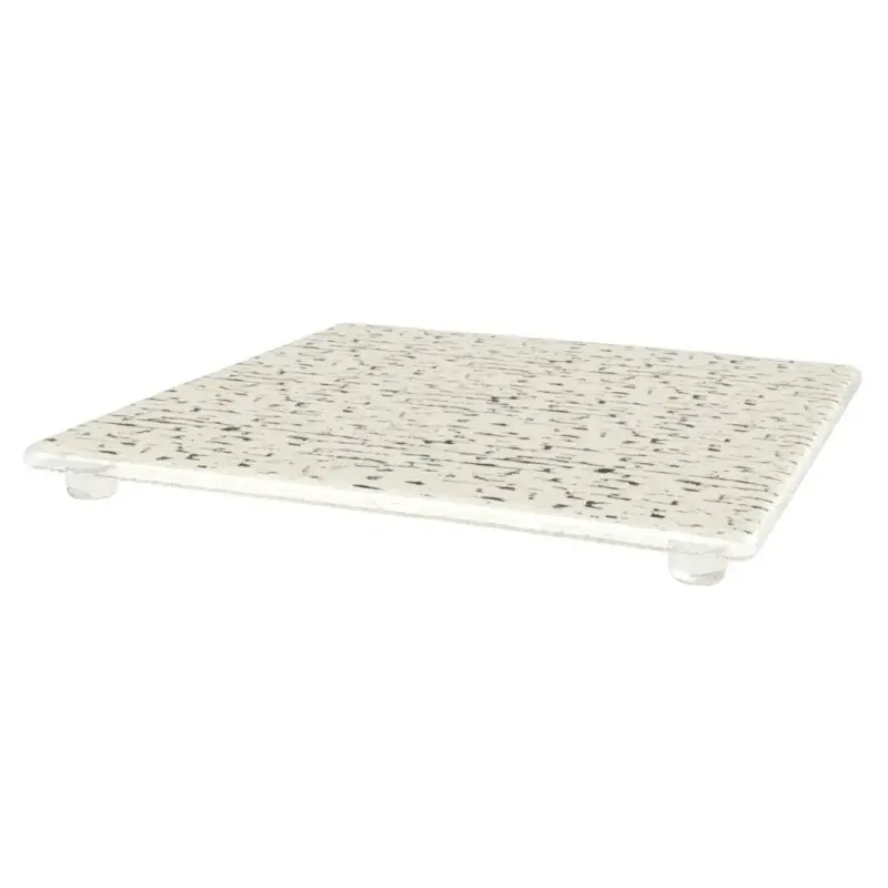 My Glass Studio Footed Board, Cream - Set of 8 - 27.2 x 27.2 x 2.2 cm