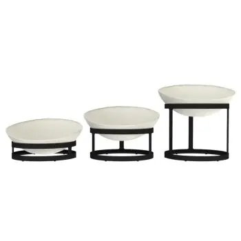 My Glass Studio Serving Bowl & Stand, Cream - 80.0 x 25.0 x 25.0 cm