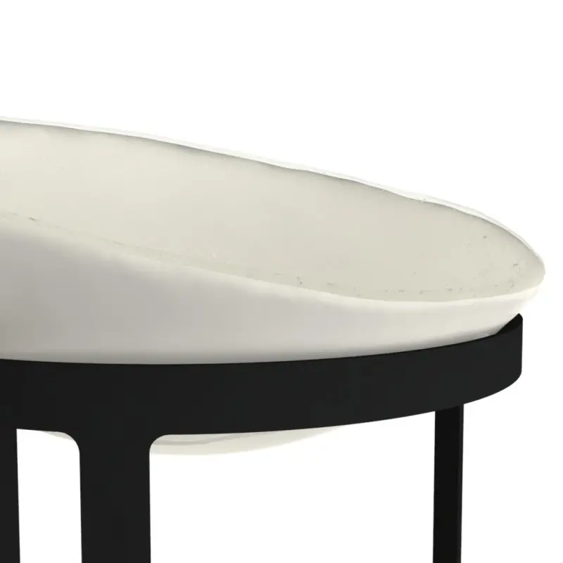 My Glass Studio Serving Bowl & Stand, Cream - 80.0 x 25.0 x 25.0 cm