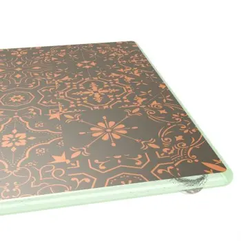 My Glass Studio Footed Board, Silver - Set of 6 - 22.0 x 22.0 x 2.0 cm