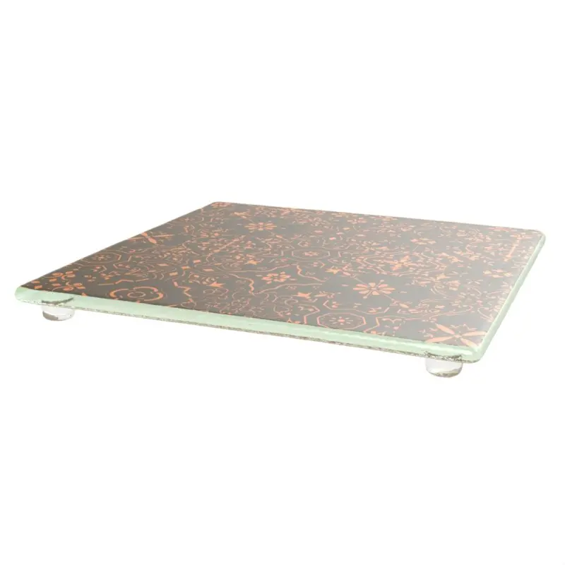 My Glass Studio Serving Platter, Silver - Set of 8 - 27.2 x 27.2 x 2.2 cm