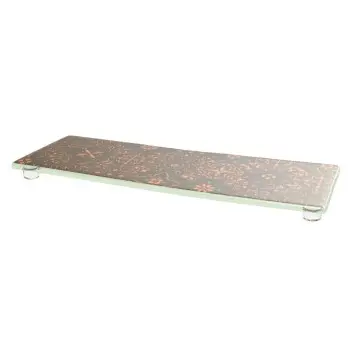 My Glass Studio Serving Platter, Silver - Set of 3 - 35.5 x 13.0 x 2 cm