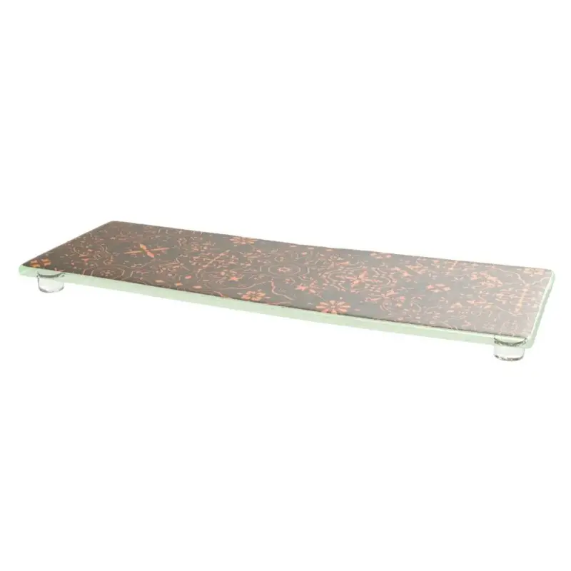 My Glass Studio Serving Platter, Silver - Set of 3 - 35.5 x 13.0 x 2 cm