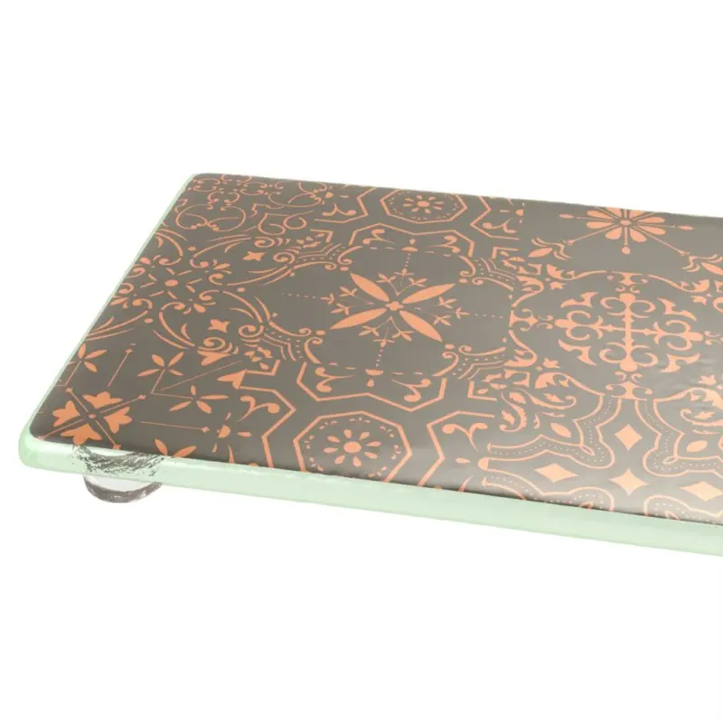 My Glass Studio Serving Platter, Silver - Set of 3 - 35.5 x 13.0 x 2 cm