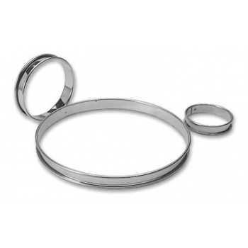Matfer Bourgeat 371619 Stainless Steel Tart Ring 12 1/2" Round Tart Ring